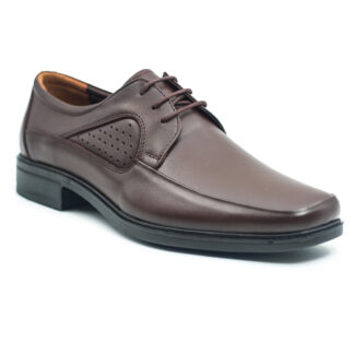 Berlino 609 Kauçuk Hakiki Deri Kahverengi Erkek Klasik Ayakkabı