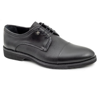 Berlino 651-2 Poli Hakiki Deri Siyah Erkek Klasik Ayakkabı
