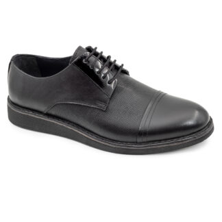 Berlino 652-2 Eva Hakiki Deri Siyah Erkek Klasik Ayakkabı