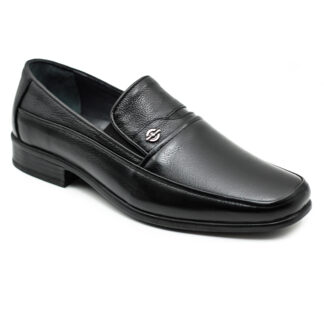 Berlino 720-2 Poli Hakiki Deri Siyah Erkek Klasik Ayakkabı