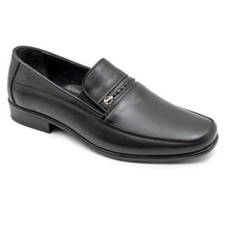 Berlino 721 Poli Hakiki Deri Siyah Erkek Klasik Ayakkabı