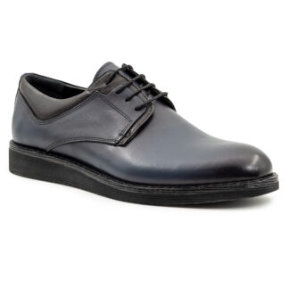 Berlino 801 Eva Hakiki Deri Lacivert Erkek Klasik Ayakkabı